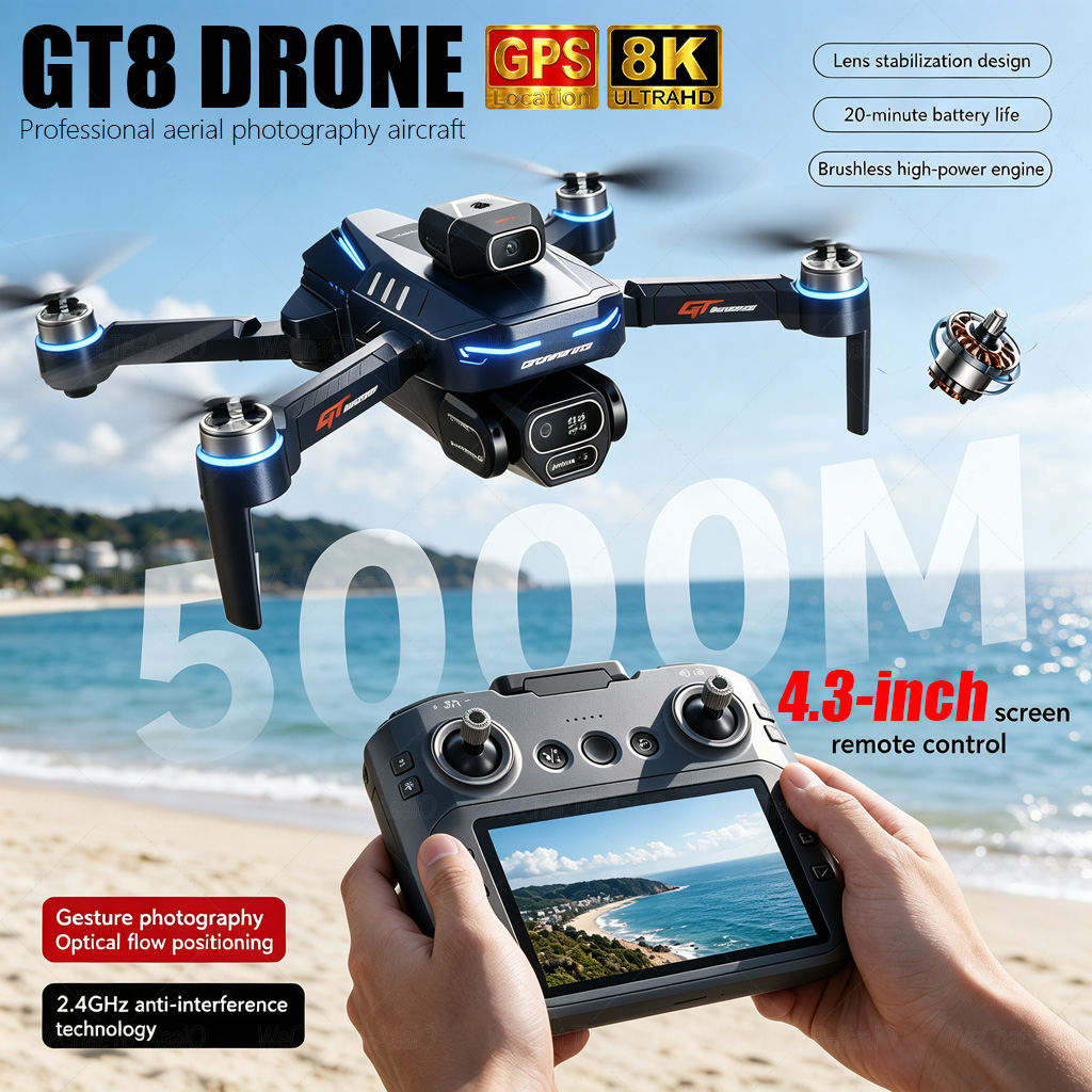 NEW GT8 HD RC Drone 4K Profess - đánh giá và giá Drone Rc Ufo
