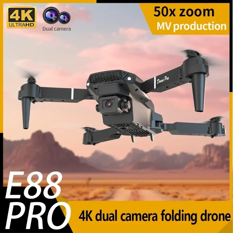E88 Mini Drone 4K HD Camera Wi - đánh giá và giá Drone E88 Rc Quadcopter