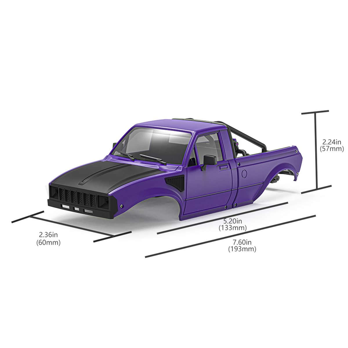 IR60-24 133mm Wheelbase Pickup - đánh giá và giá Rc Car Body Shell