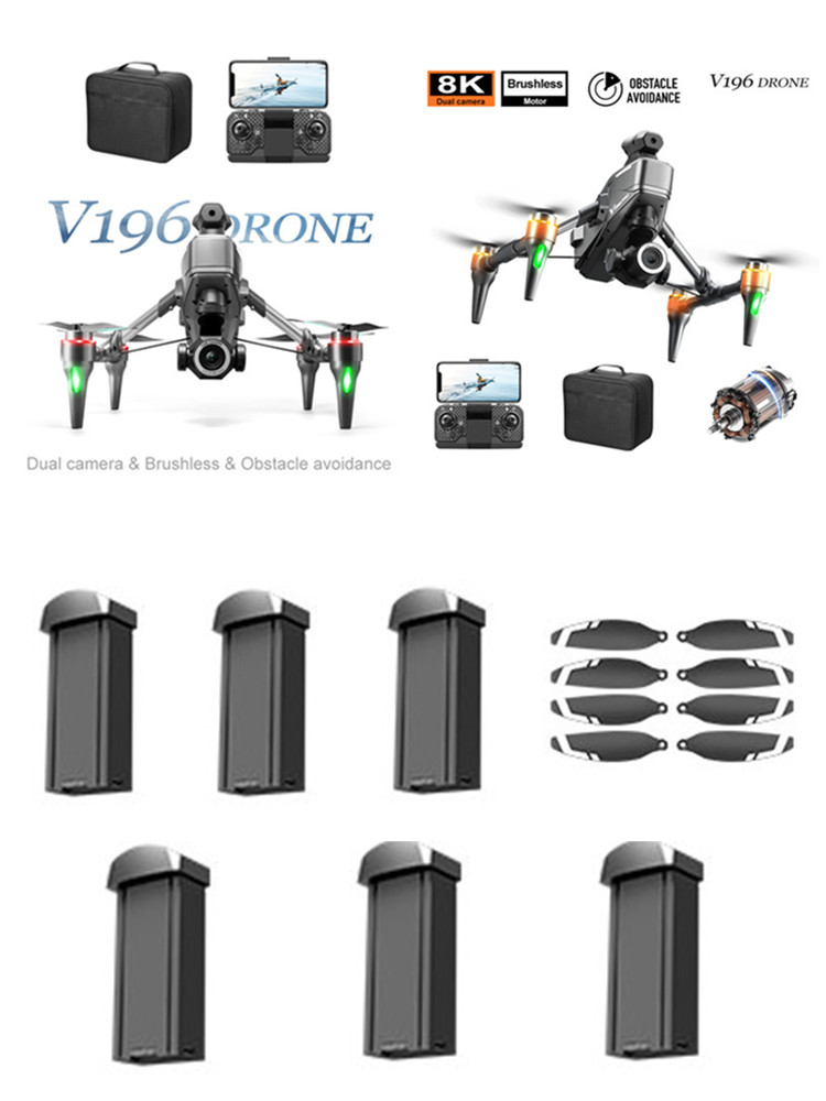 V196 Brushless RC Drone 3.7V 1 - đánh giá và giá Drone V196 Rc