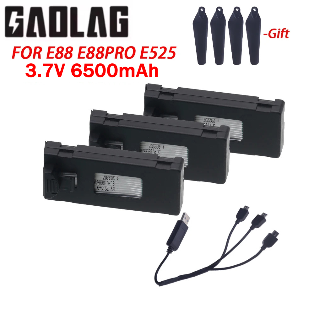 3.7V 6500mAh Rechargeable RC D - đánh giá và giá Drone Rc E99 K3